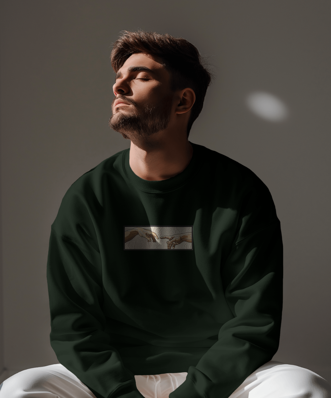 Felpa premium con ricamo "mani di adamo"