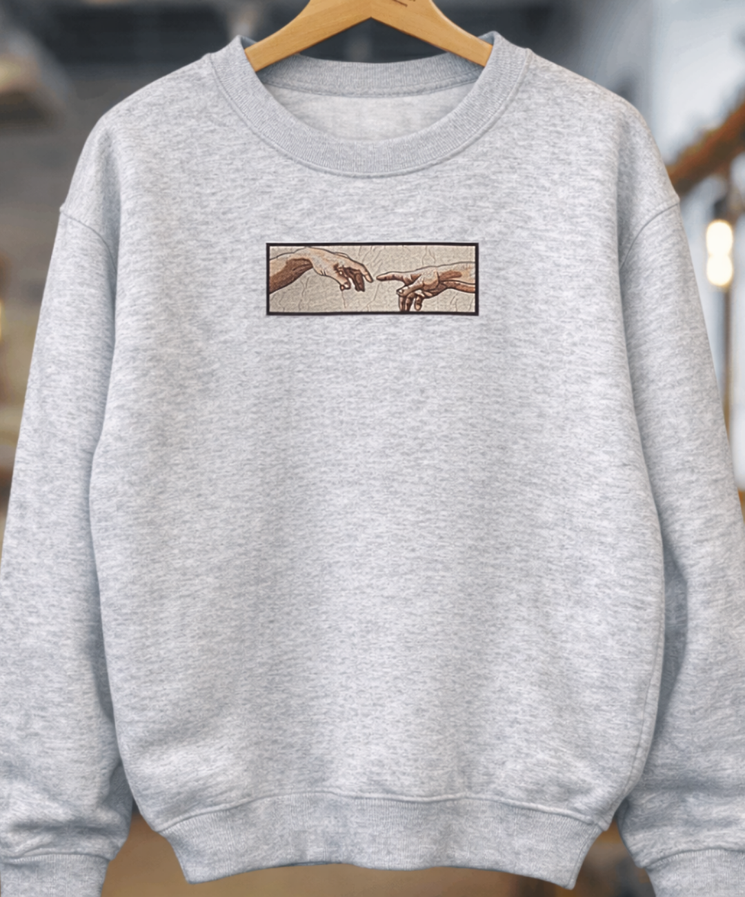 Felpa premium con ricamo "mani di adamo"