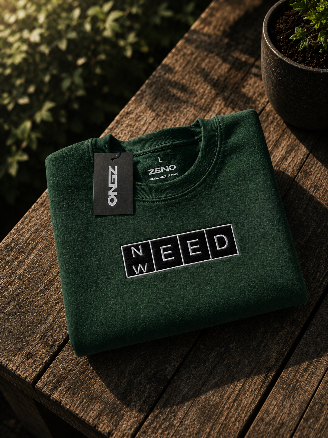 Felpa premium con ricamo "N/Weed"