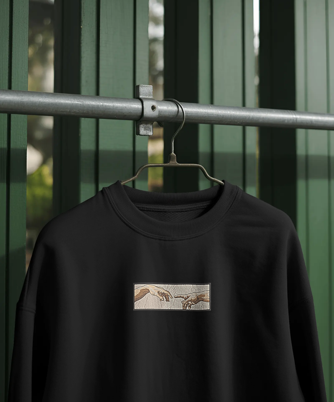 Felpa premium con ricamo "mani di adamo"