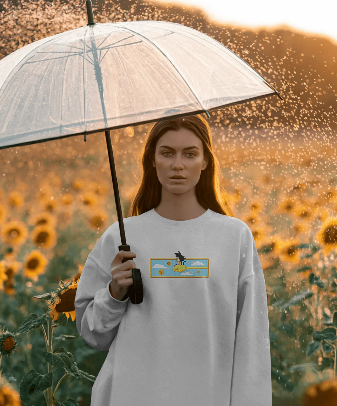 Felpa premium con ricamo "Goku bambino"