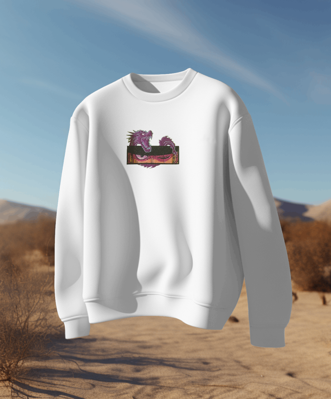 Felpa premium con ricamo "Zoro e drago"