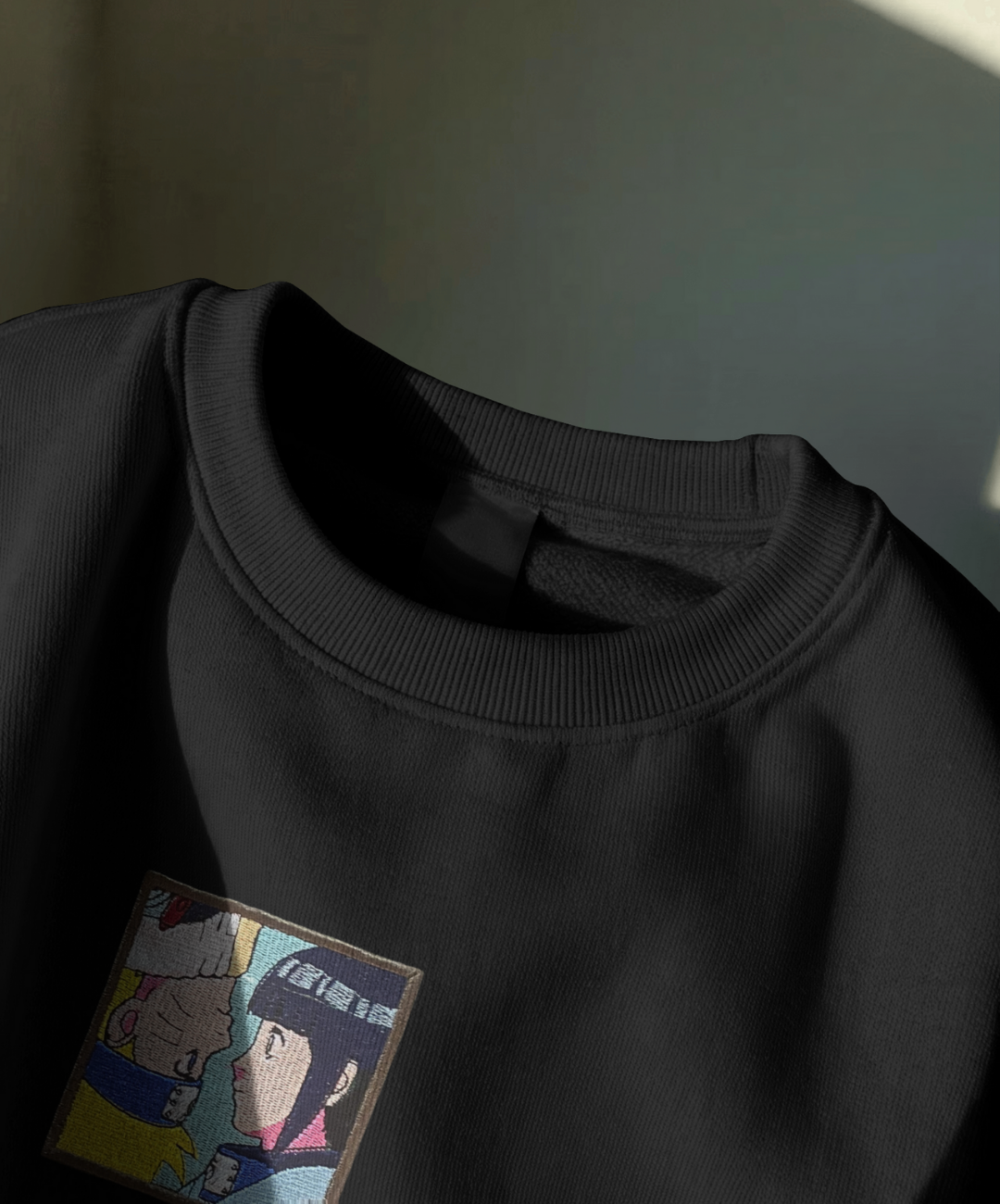 Felpa premium con ricamo "Hinata & Naruto"