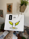 Felpa premium con ricamo "Banana & Uovo"