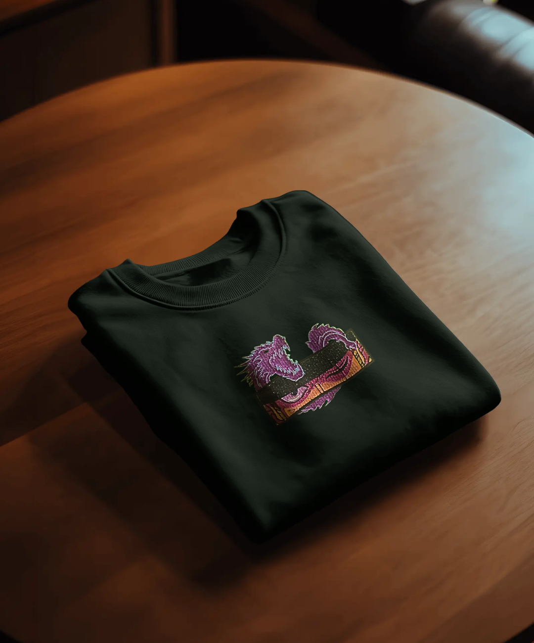 Felpa premium con ricamo "Zoro e drago"