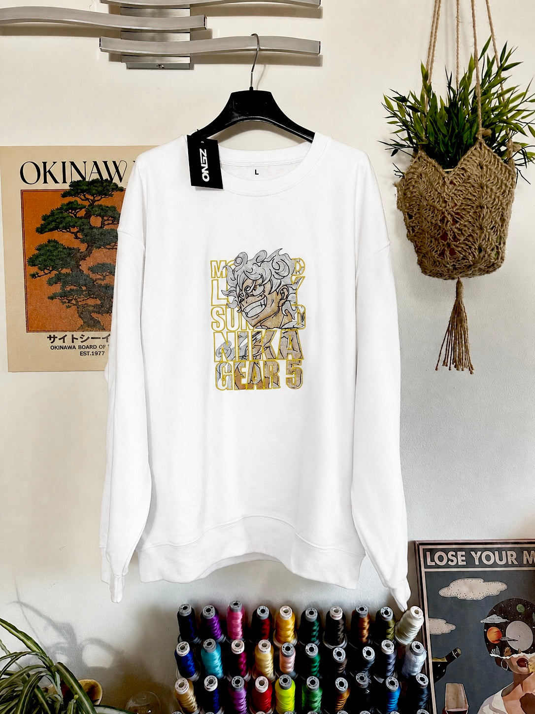 Felpa Premium con ricamo "Luffy Gear"