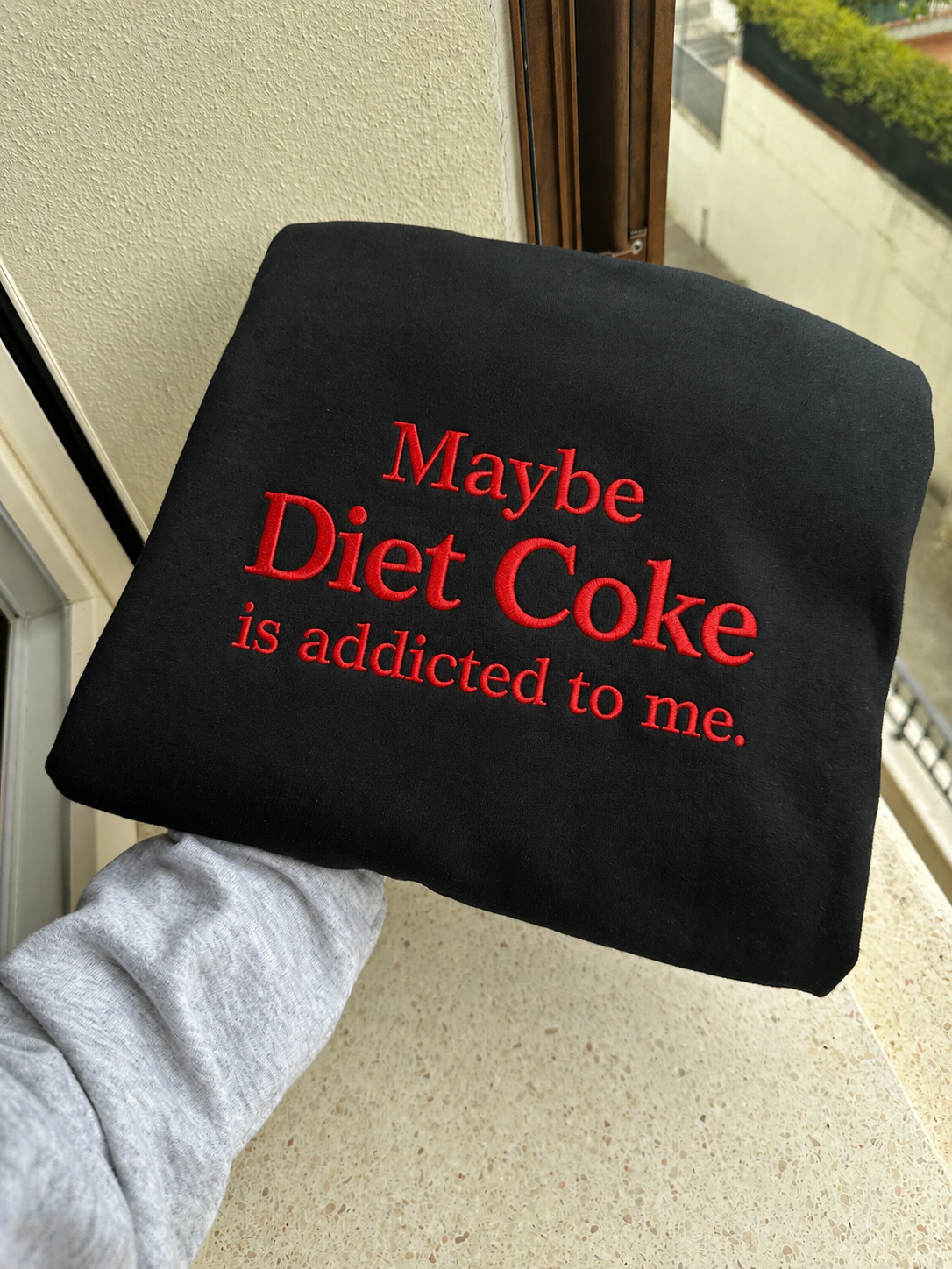 Felpa premium con ricamo "diet coke"