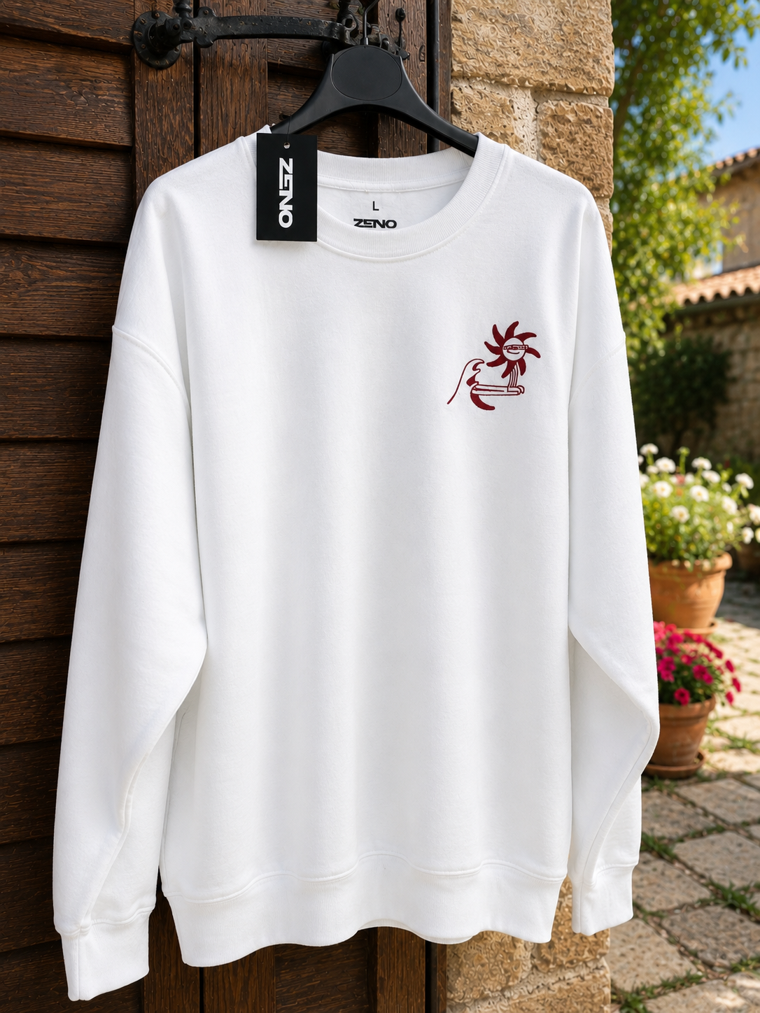 Felpa premium con ricamo "Surf"