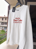 Felpa premium con ricamo "diet coke"