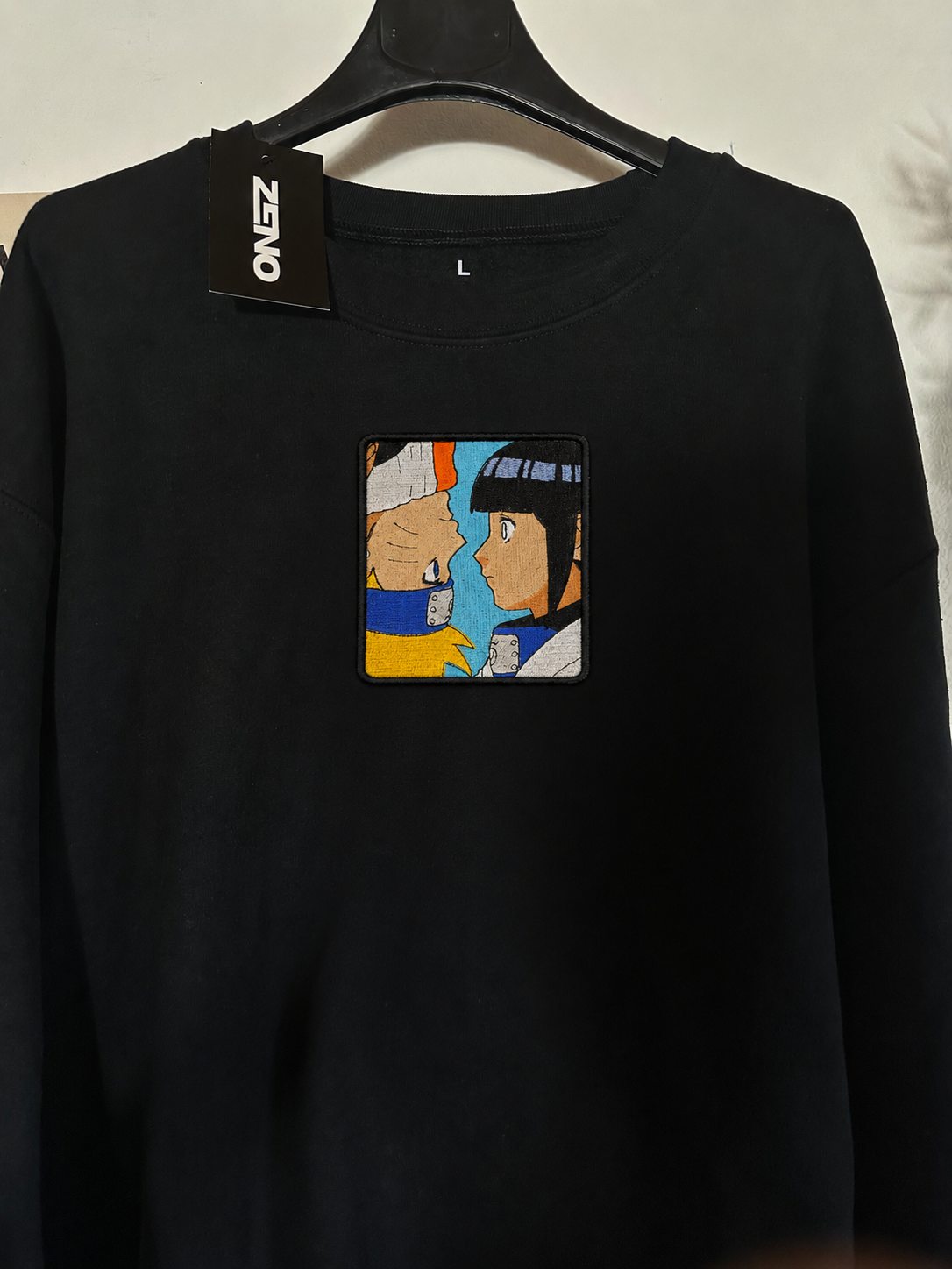 Felpa premium con ricamo "Hinata & Naruto"